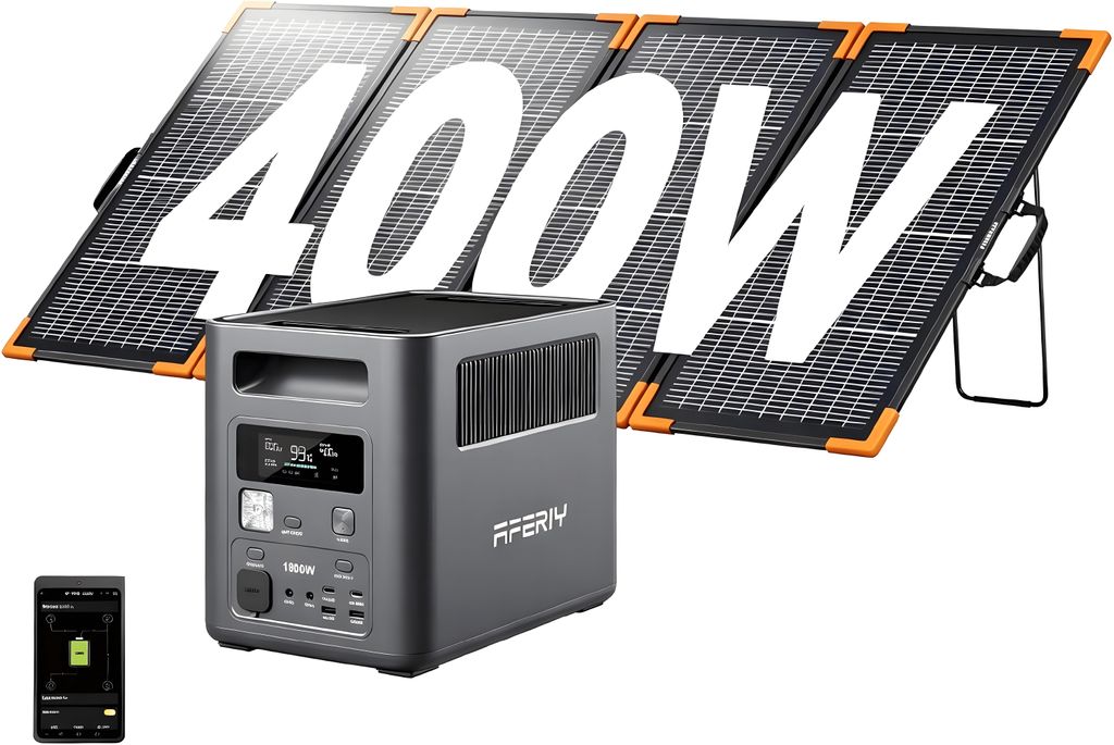 AFERIY Solární Generátor 1800W 1024Wh + 400W Panel pro Obrázek produktu 