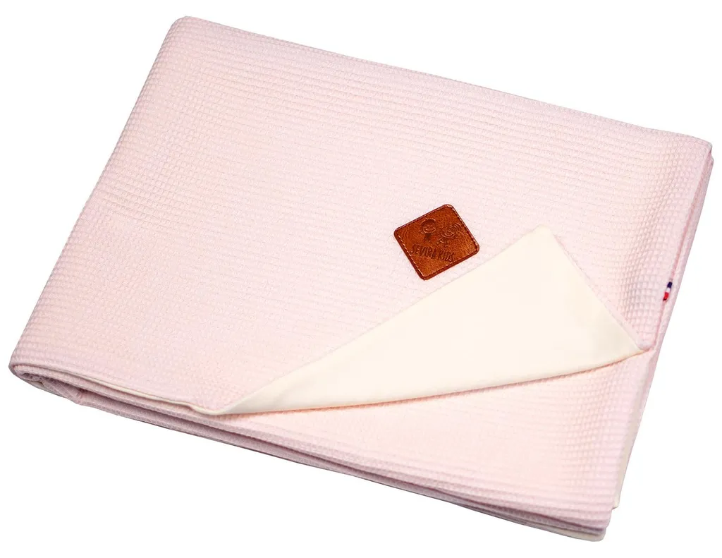Couverture bébé pour poussette Luna Sevira Kids rose, idéale en voyage