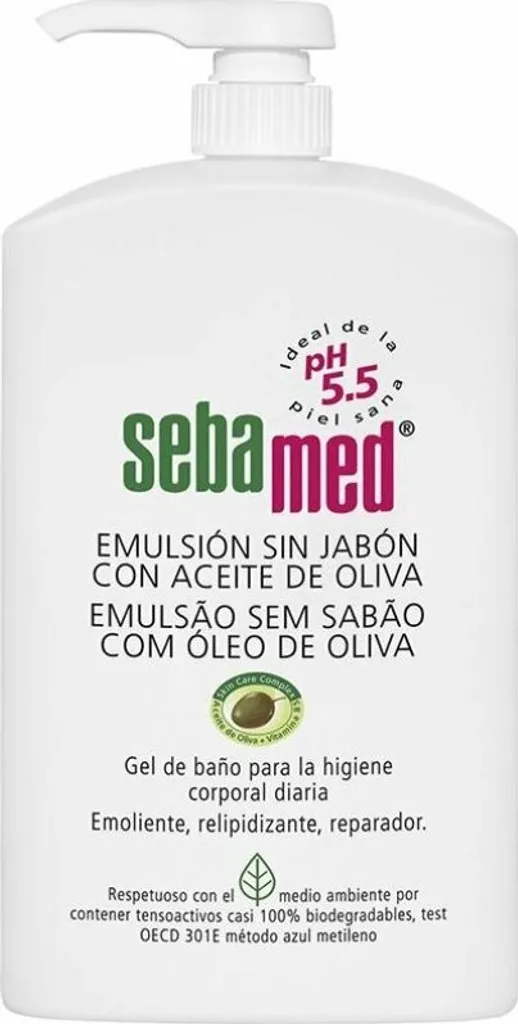 Gel de Bain Sebamed Anti-Dessèchement Huile d'Olive Peau Sensible 1000ml