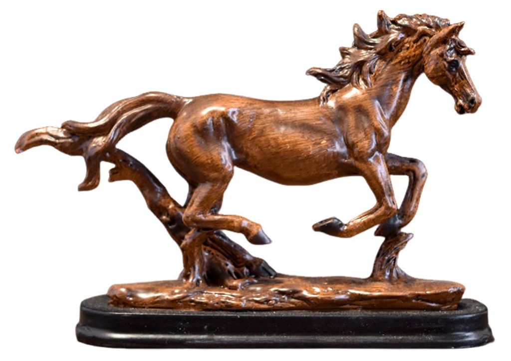 Realistische Pferdefigur, handgefertigte Pony-Statue aus Kunstharz, simulierte Bauernhoftier-Skulptur, Dekoration für Zuhause, Büro oder Schreibt...