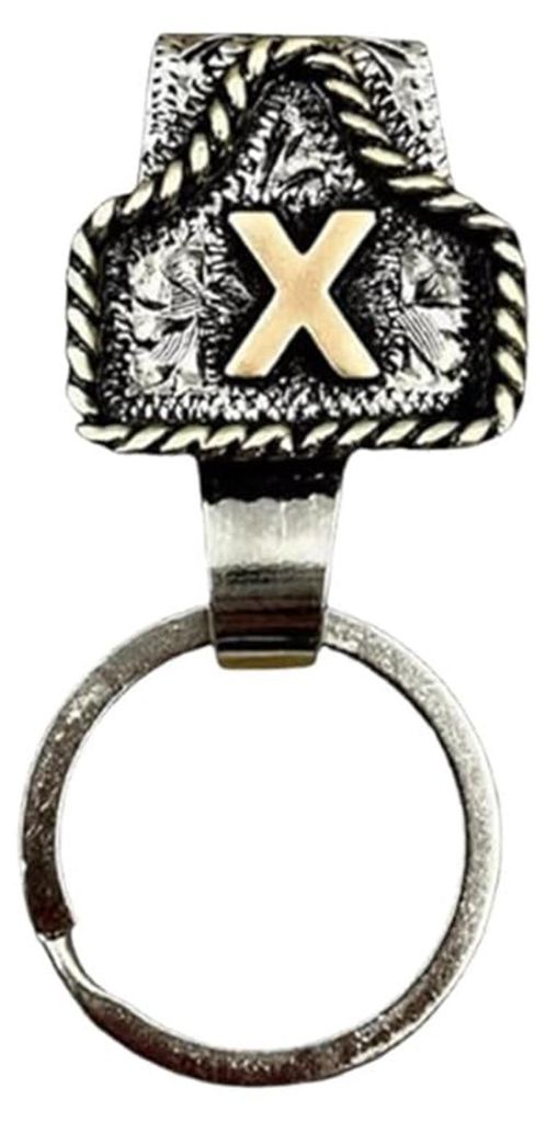 Vintage Buchstaben-Schlüsselanhänger im Western-Cowboy-Stil, A bis Z, 26 Großbuchstaben, Schlüsselring aus Metall, Alphabet-Schlüsselhalter, G...