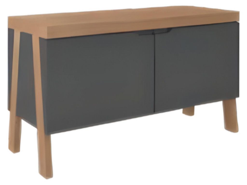 Moderne Kommode braun schwarz Luxus Holzmöbel Büromöbel komfortabel
