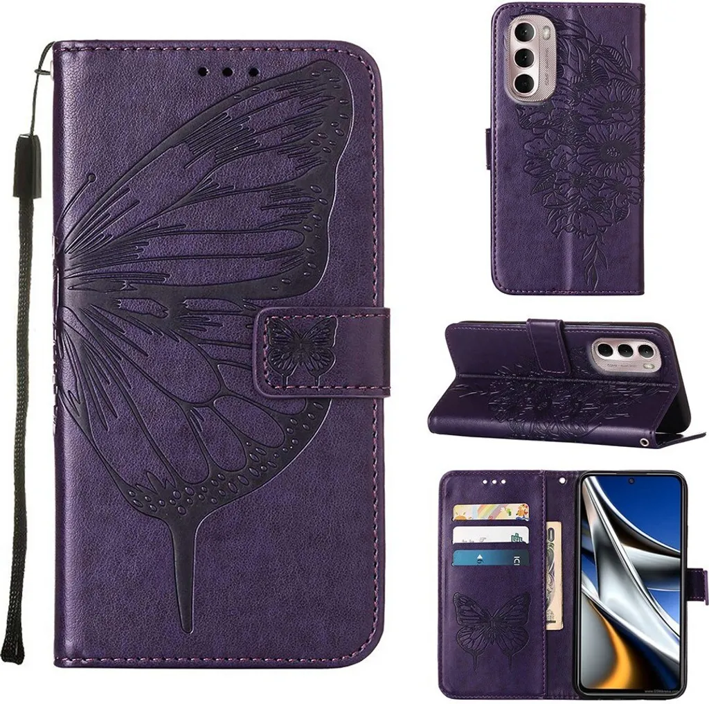 Protezione Totale Moto G Stylus 4G 2022 | Custodia Libro Viola TPU