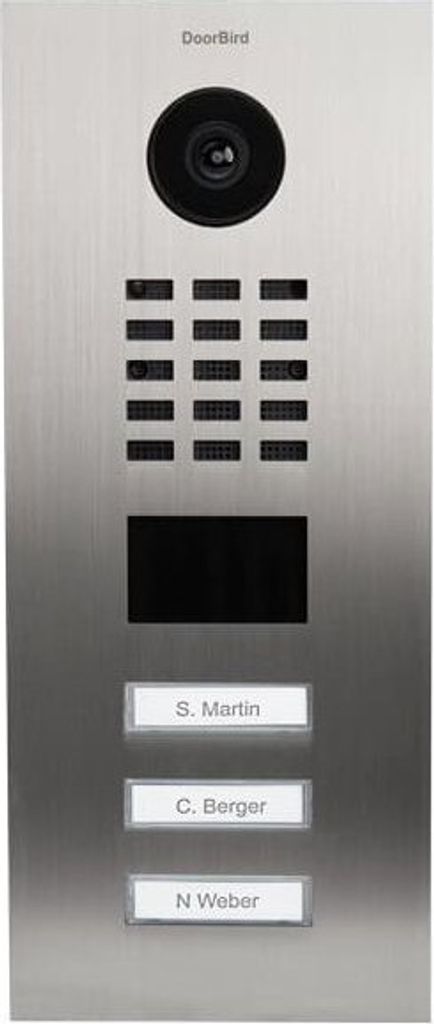 Doorbird D2103V - Edelstahl - IP65 - Edelstahl - Edelstahl - Tasten - 10,100 Mbit/s
