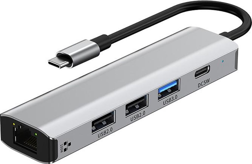 INF Multifunktionale 5-in-1-Erweiterungsdock 2208T2 100 Mbit/s