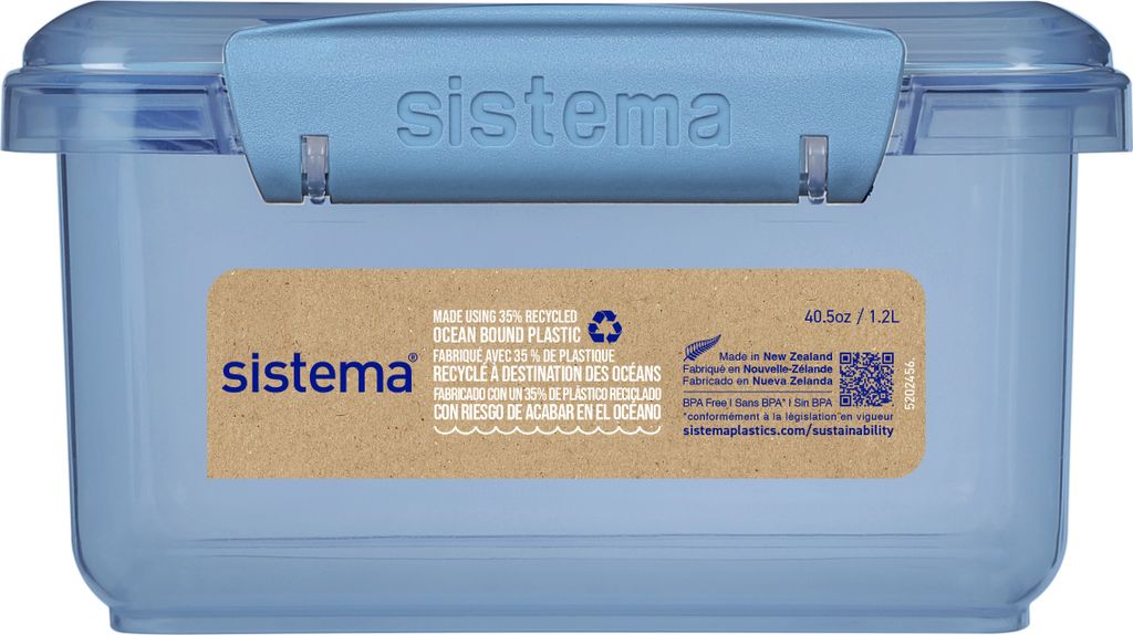 Sistema 1,2L Lunch Plus Box - recycled PP - Mountain Blue