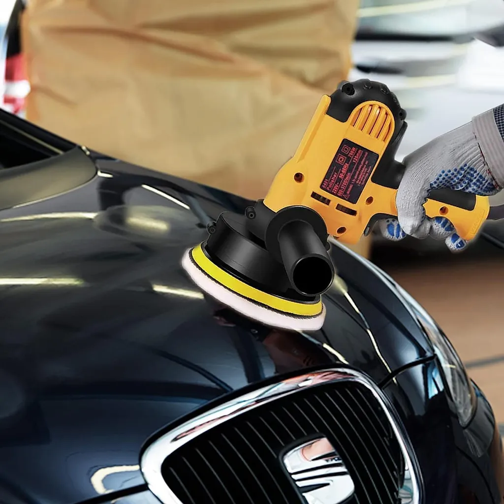 Polisseuse légère automatique jaune - Vitesse variable et design Slim