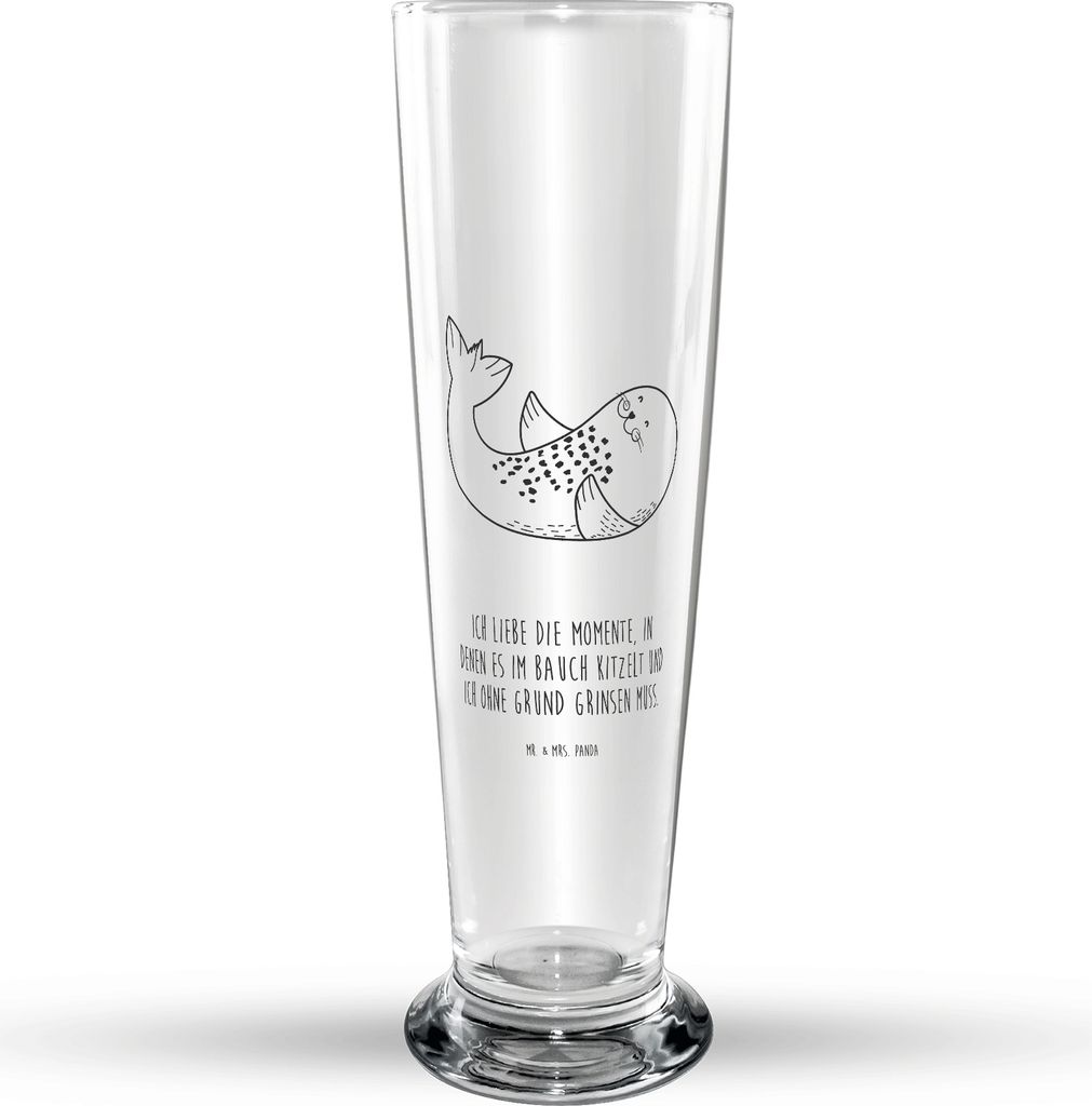Mr. & Mrs. Panda Trinkglas Robbe Liegen - Transparent - Produktbild 