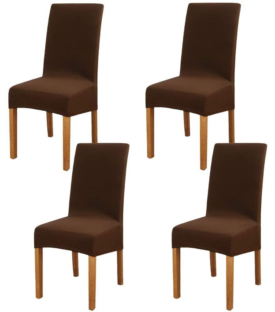 Set mit 4 Esszimmerstuhlhussen, abnehmbar, waschbar, elastisch, moderne Schutzstuhlhussen, dehnbare Stuhlhussen für Hochzeiten, Partys, Bankette, ...