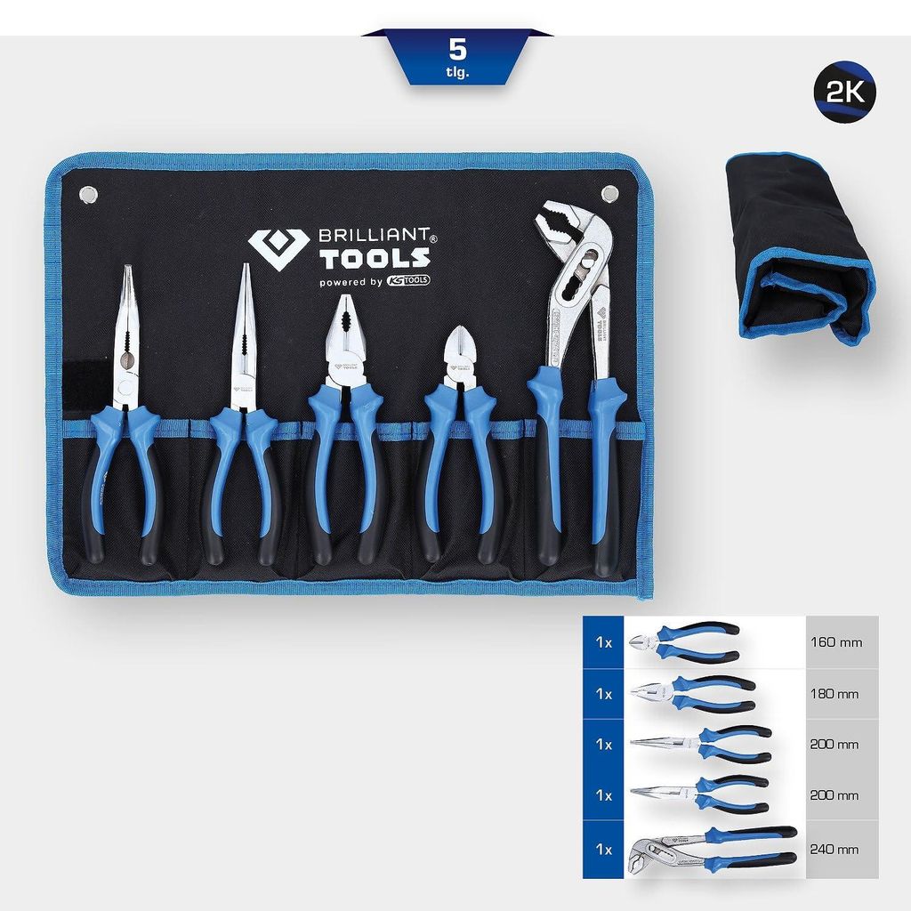 Zestaw szczypiec Brilliant Tools, 5 szt Zdjęcie produktu 