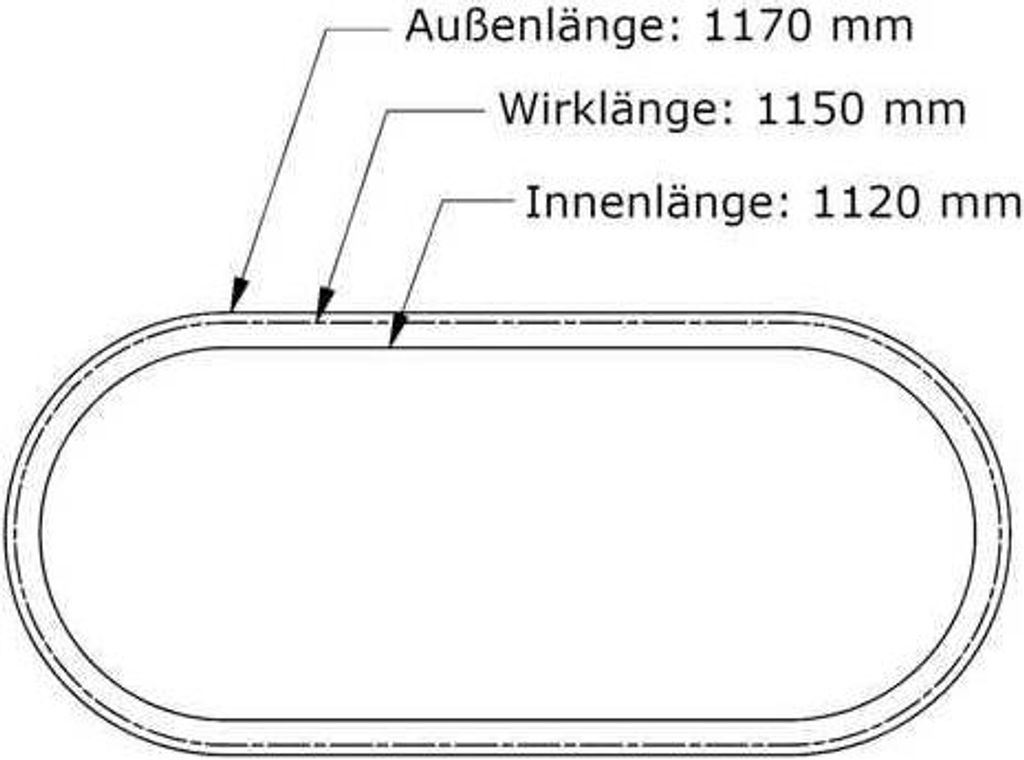 Keilriemen 13 x 1120 Li - A 44 DIN 2215 ConCar