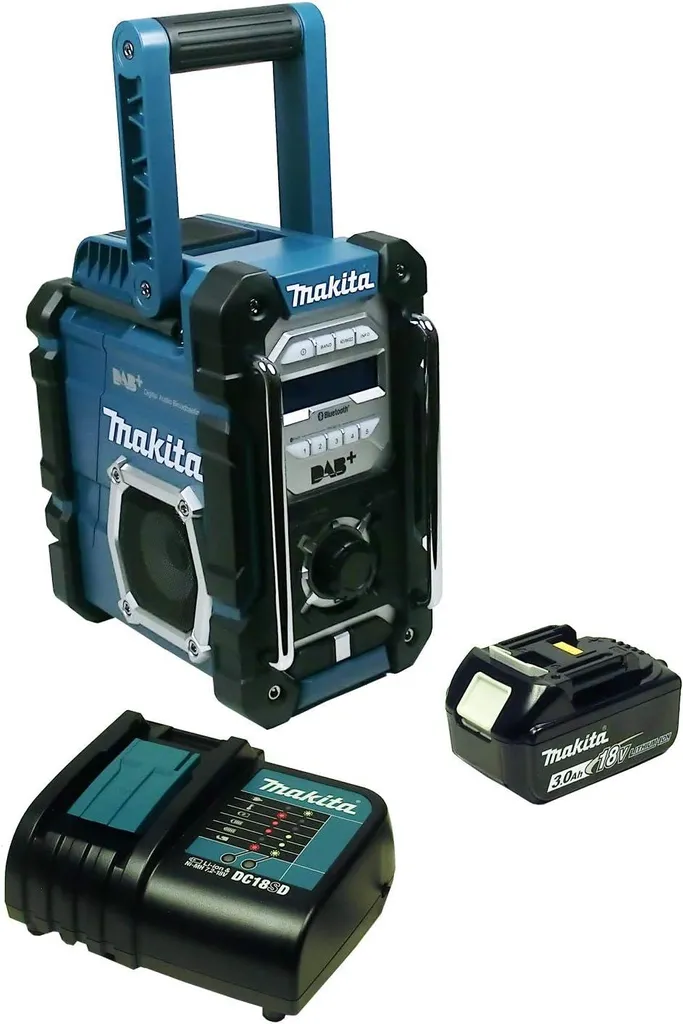 Makita DMR 112 Radio de Chantier Bluetooth Robuste avec Batterie et Chargeur