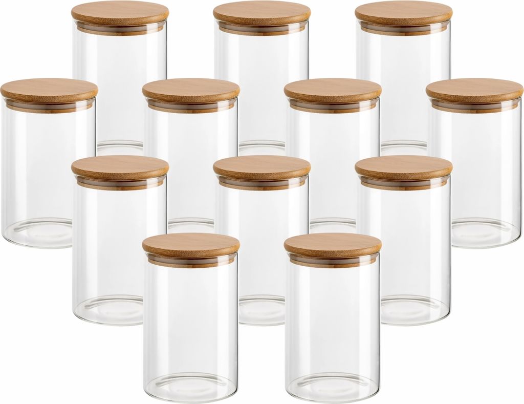 gouveo 12er Set Vorratsdose 250 ml rund aus Borosilikatglas Produktbild 