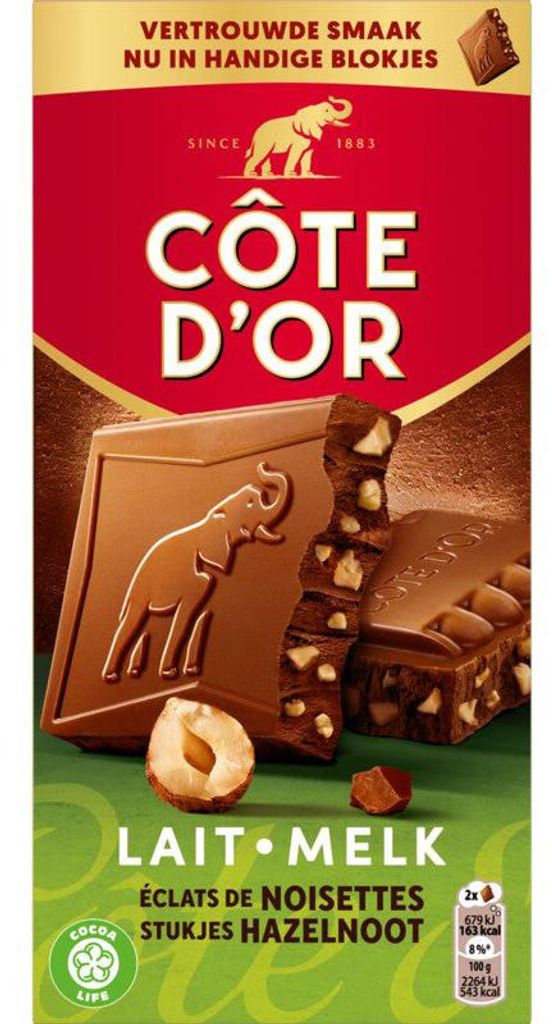 Côte d'Or L'Original Milchschokolade mit Haselnüssen 180g Produktbild 