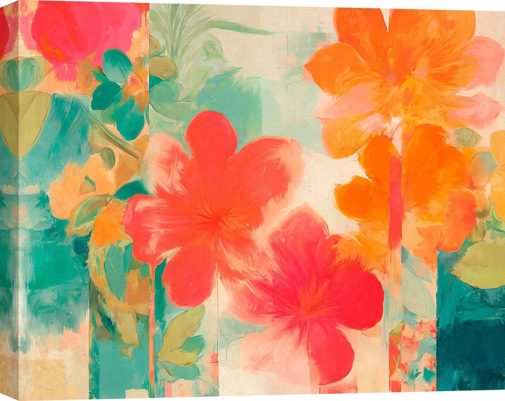 Abstraktes Blumenbild – Leinwanddruck – Kelly Parr – Floral Panel #1 (Detail) – 80 x 60 cm