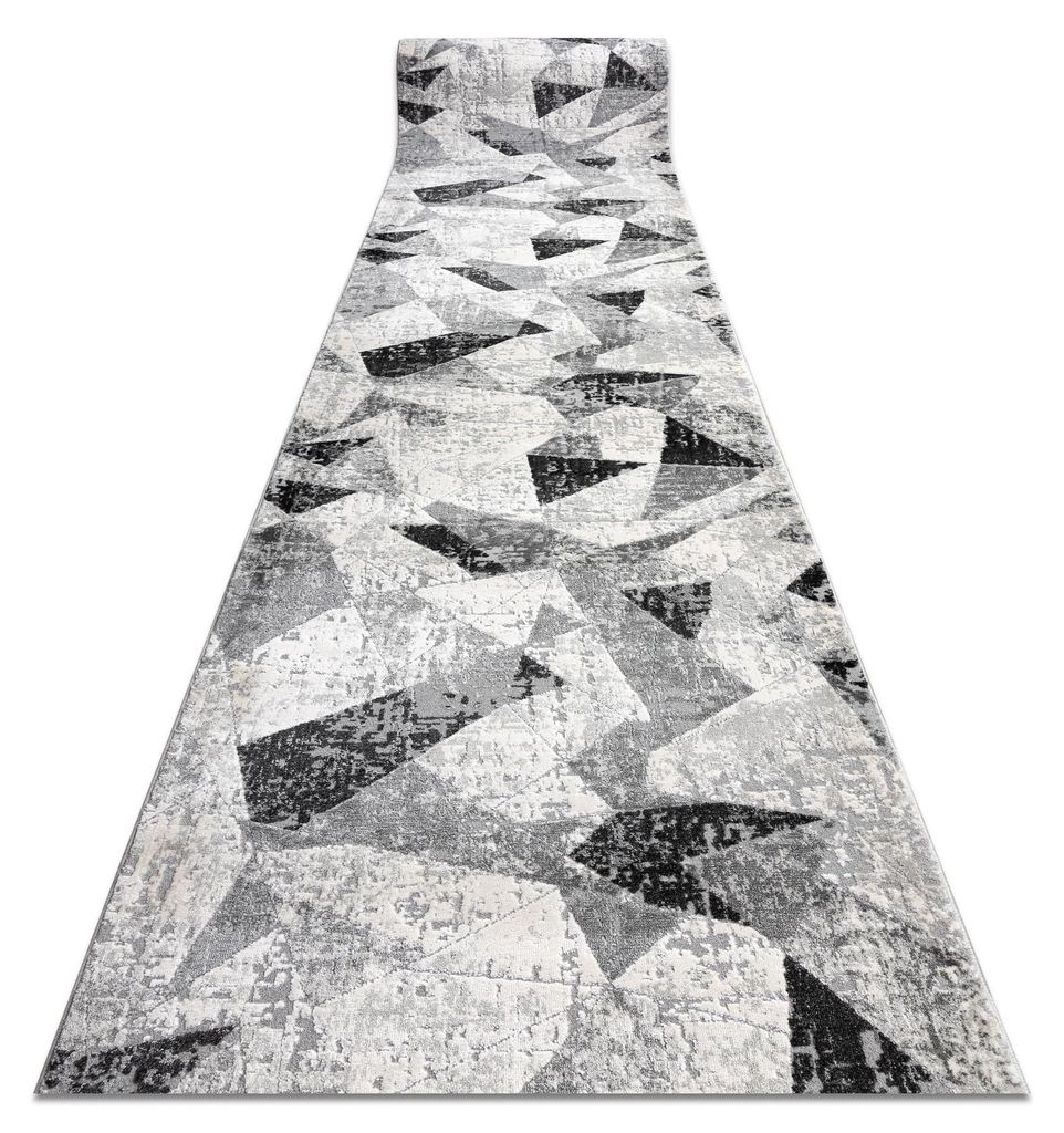 Tapis de couloir TULS 51211 moderne, Géométrique anthracite Image du produit 