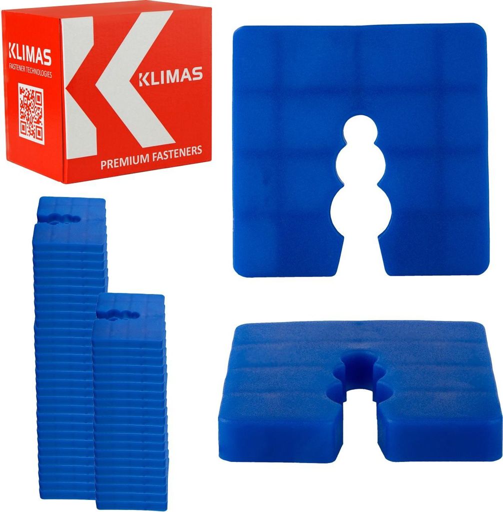 Klimas Abstandhalter Distanz-Ausgleichsscheiben Kunstoff 8 mm 50 St.