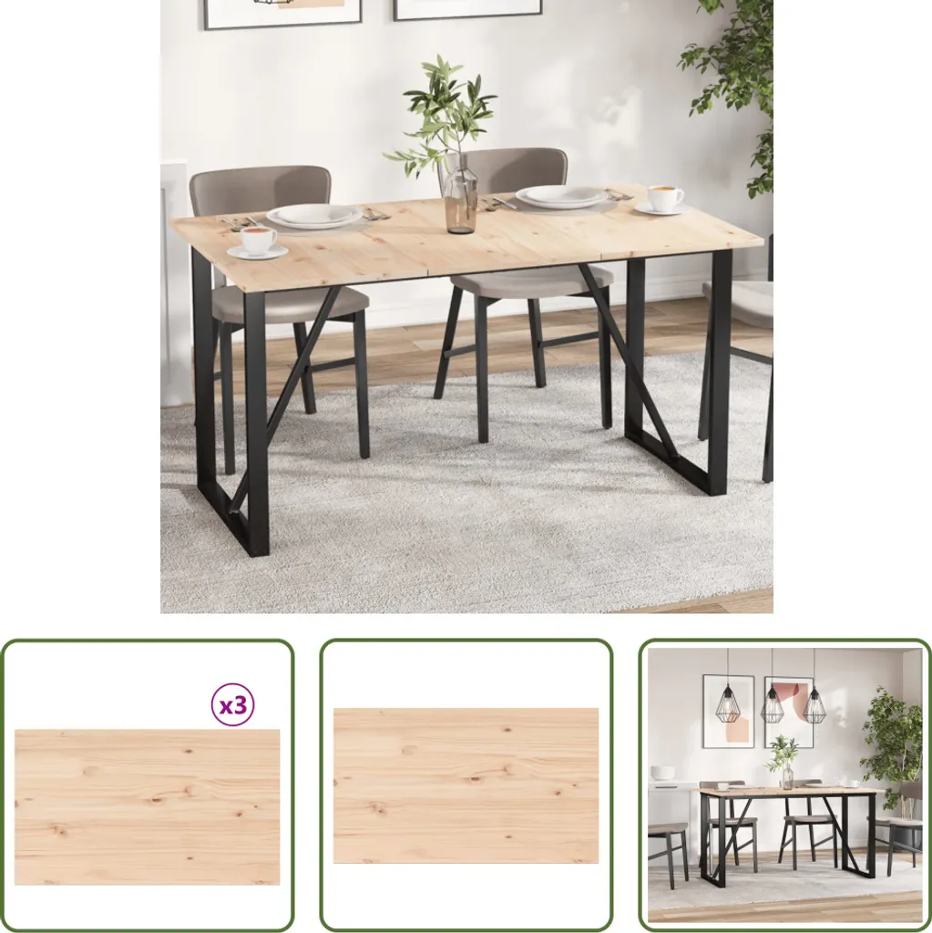 Piani per Tavoli in Vero Legno di Pino | 3 Pezzi 80x47 cm | Offerta