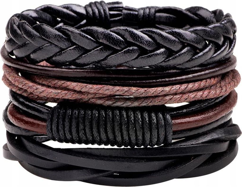 HERREN-Lederarmband, -SET, 4er-Set, CASUAL STRAP Produktbild 