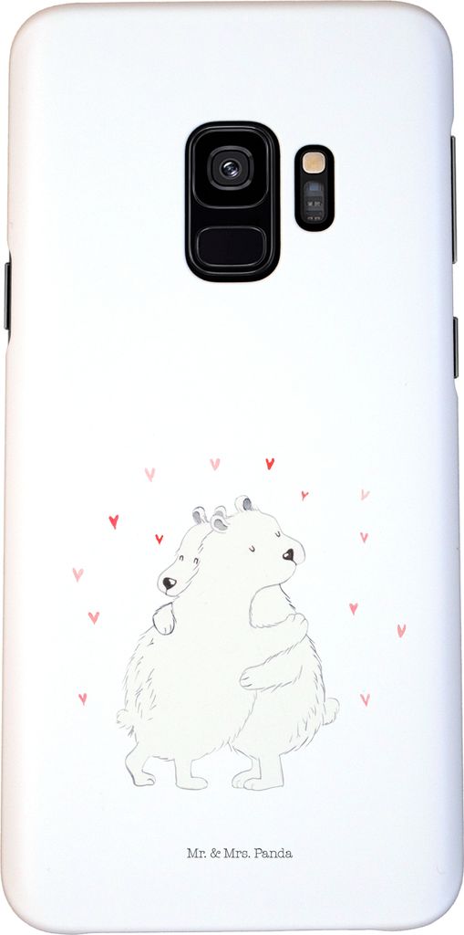 Mr. & Mrs. Panda Samsung Galaxy S9 Handyhülle Eisbär Umarmen - Weiß - Geschenk, Hülle, Lustige Sprüche, Smartphone, Cover, Handy Schutzhülle