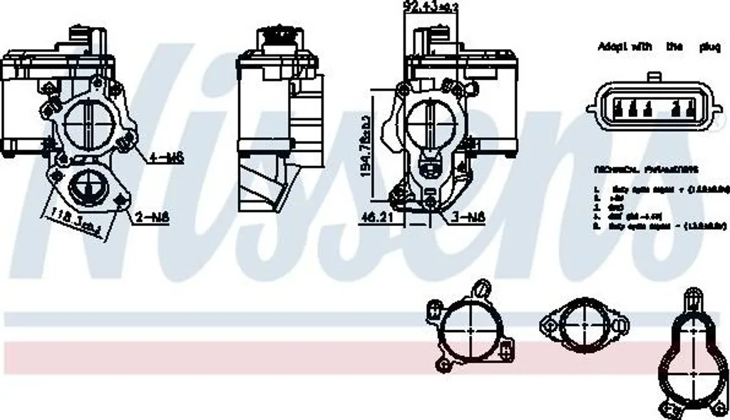 Soupape EGR Haute Durabilité NISSENS 98265 Renault MEGANE 3 Break