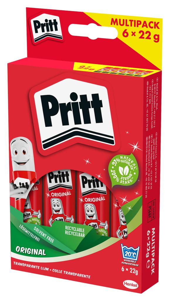 Pritt 1445028, Klebestift, 22 g, Karton, Stoff, Papier, 20 Produktbild 