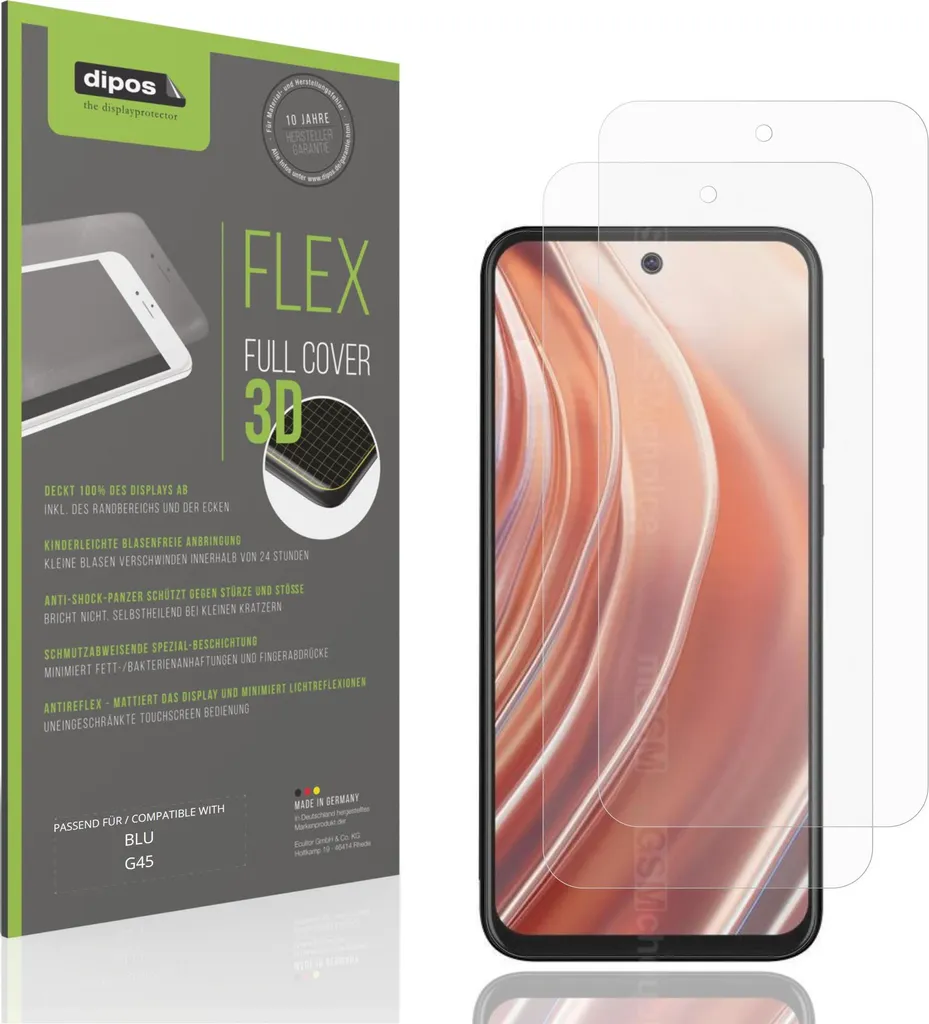 Dipos 2X Pellicola Protettiva Per Google Pixel 5 – Cristallo Trasparente E Resistente, Made In Germany - 3