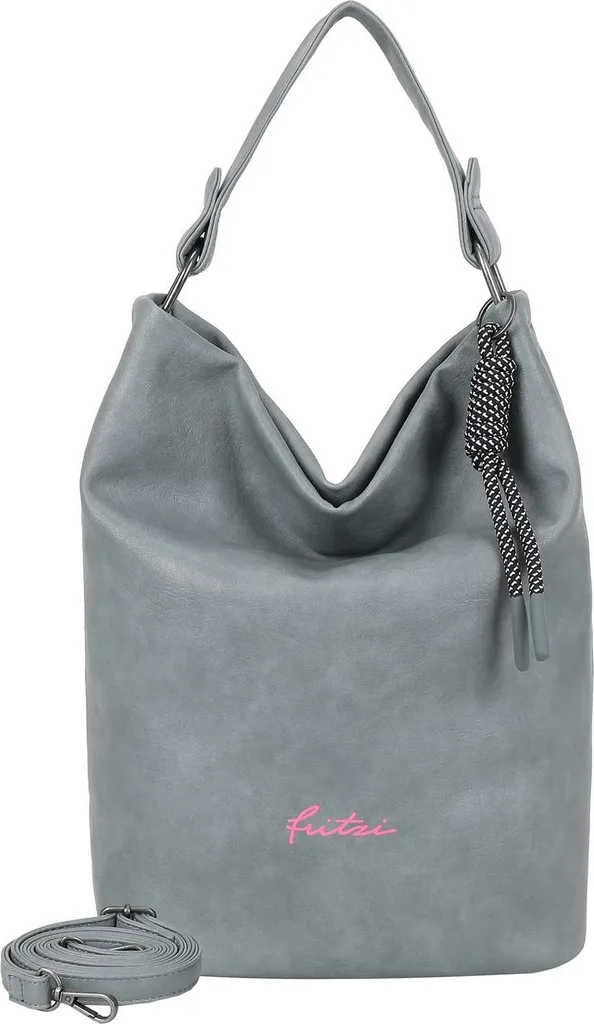 Fritzi aus Preußen Lou Hobo Borsa a Tracolla Grigio Cadetto 36cm