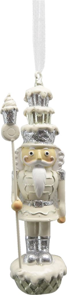 Clayre & Eef Weihnachtsanhänger Nussknacker 11 cm Beige Kunststoff