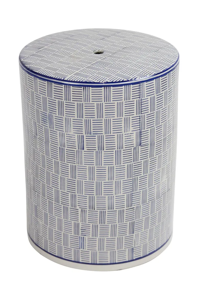 Tabouret de Jardin Céramique Résistant aux Intempéries Design Chinois