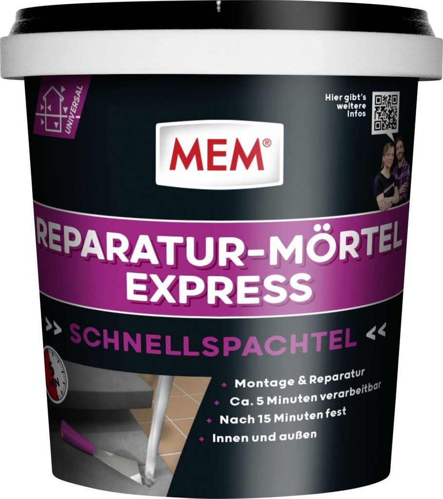 MEM Reparatur-Mörtel Express 1 kg Produktbild 