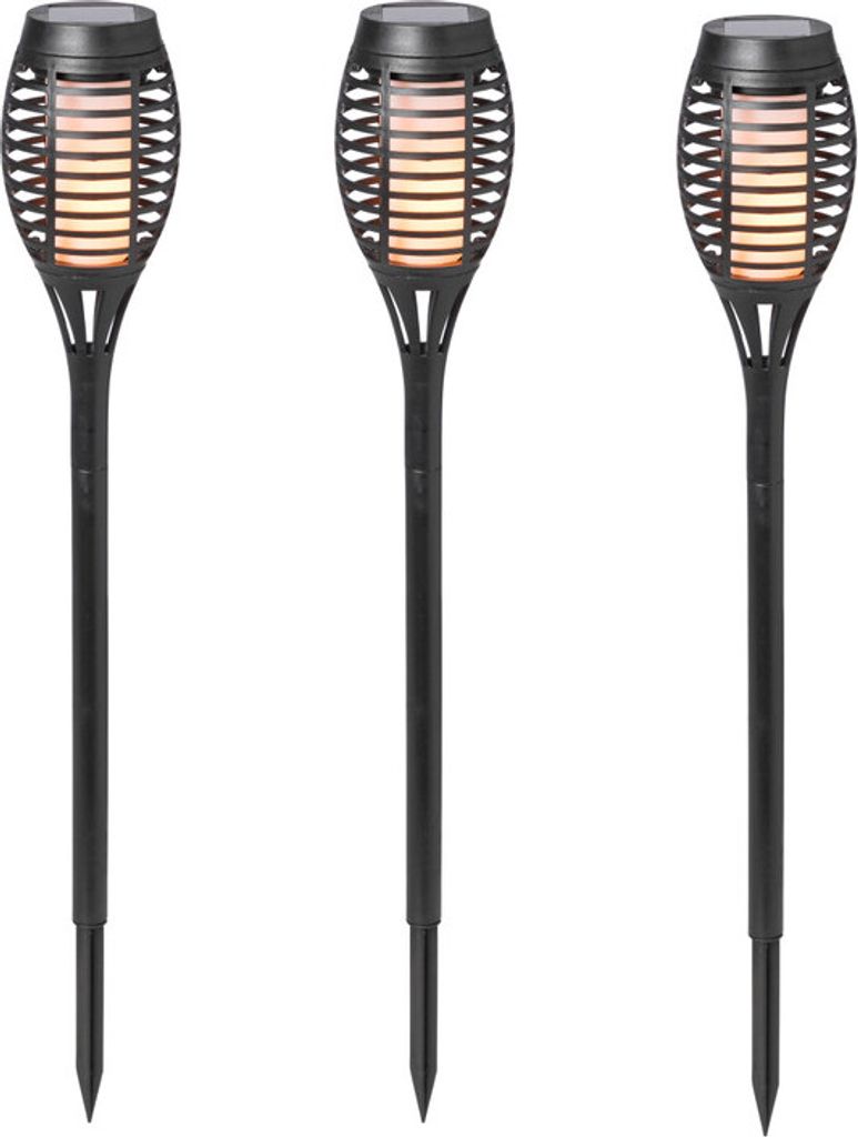 3 Stuks - Tuinlamp Fakkel - Solar - Realistisch vlameffect Productafbeelding 