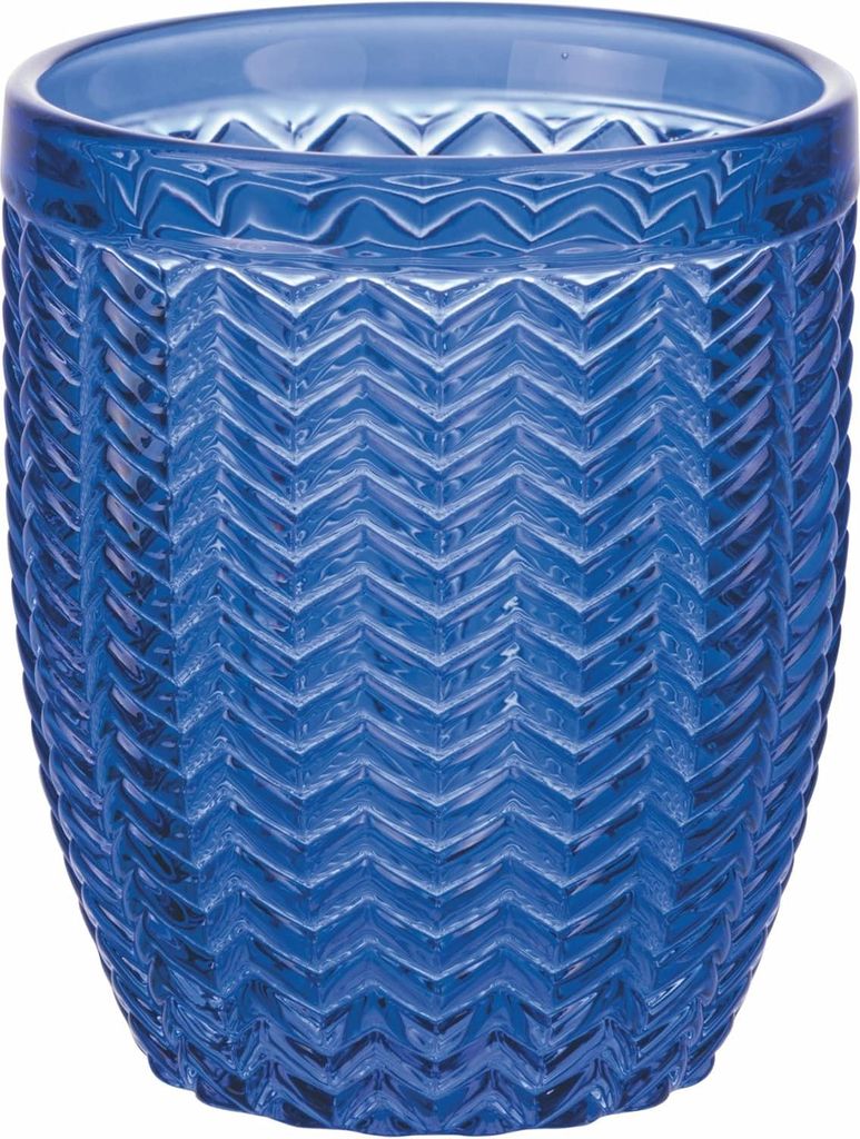 Set von 6 Wassergläsern aus transparentem farbigem Glas - 350 ml