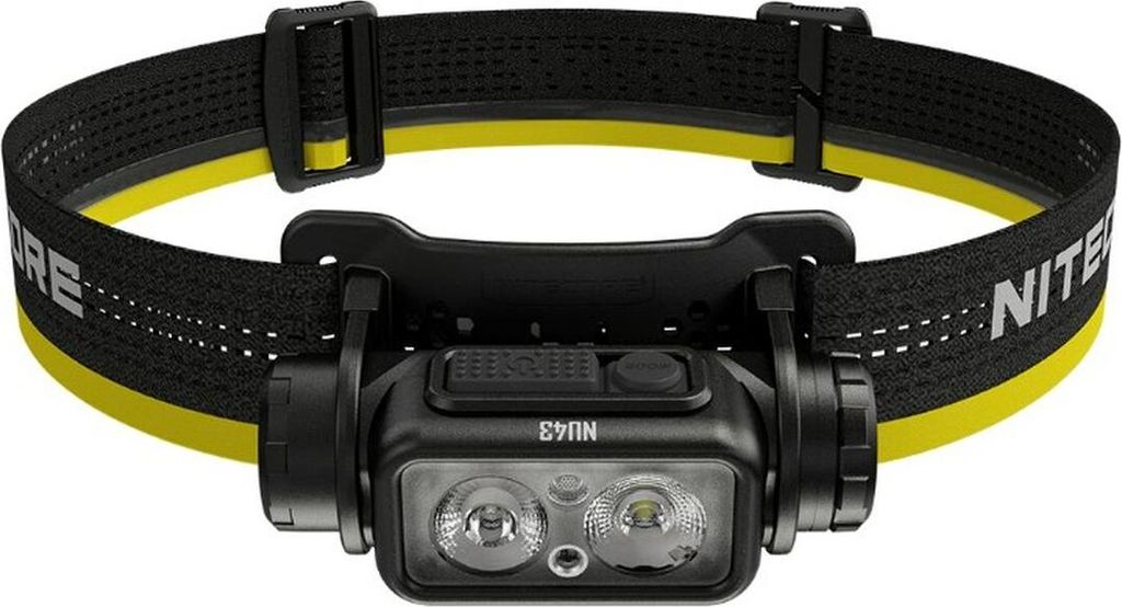 Nitecore NU43, Stirnband-Taschenlampe, Schwarz, Gelb, Produktbild 