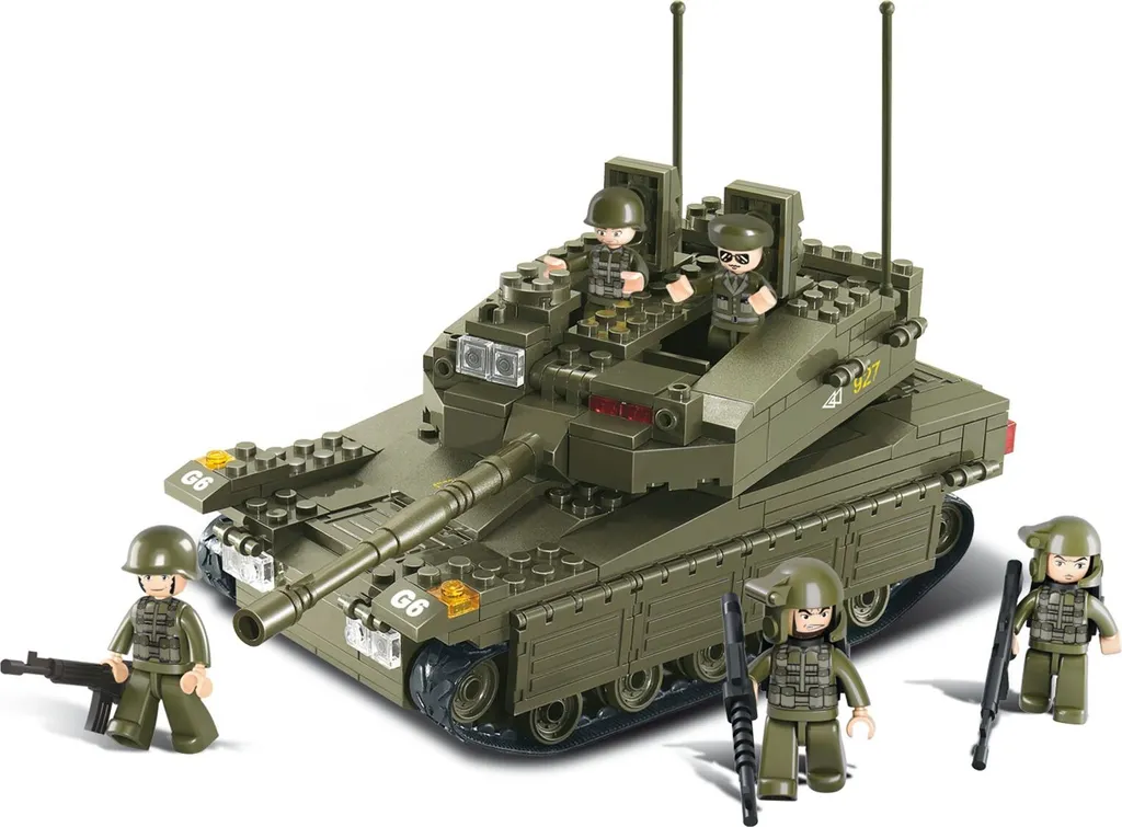 Tank Army Series avec Tourelle Pivotante et Chenilles Mobiles pour Enfant