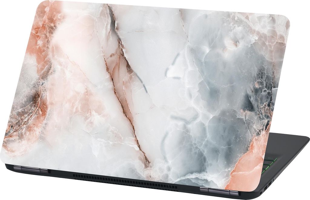 Premium Laptop Universal Folien Cover – Matt, Kratzfest & Rückstandslos entfernbar LP76 Marmor bicolor 17 Zoll 28x43cm