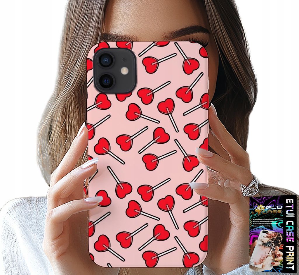 Hülle Für Iphone 12 Mini - Feminine, Modische Lollipop-Herz-Design-Hülle