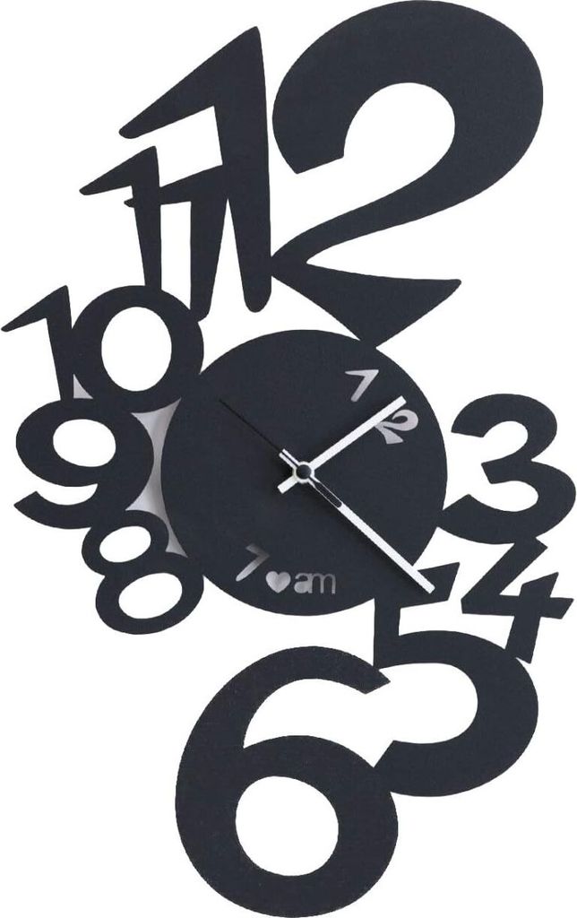 Horloge Murale Lupin Design Moderne Noir Fabriquée En Image du produit 