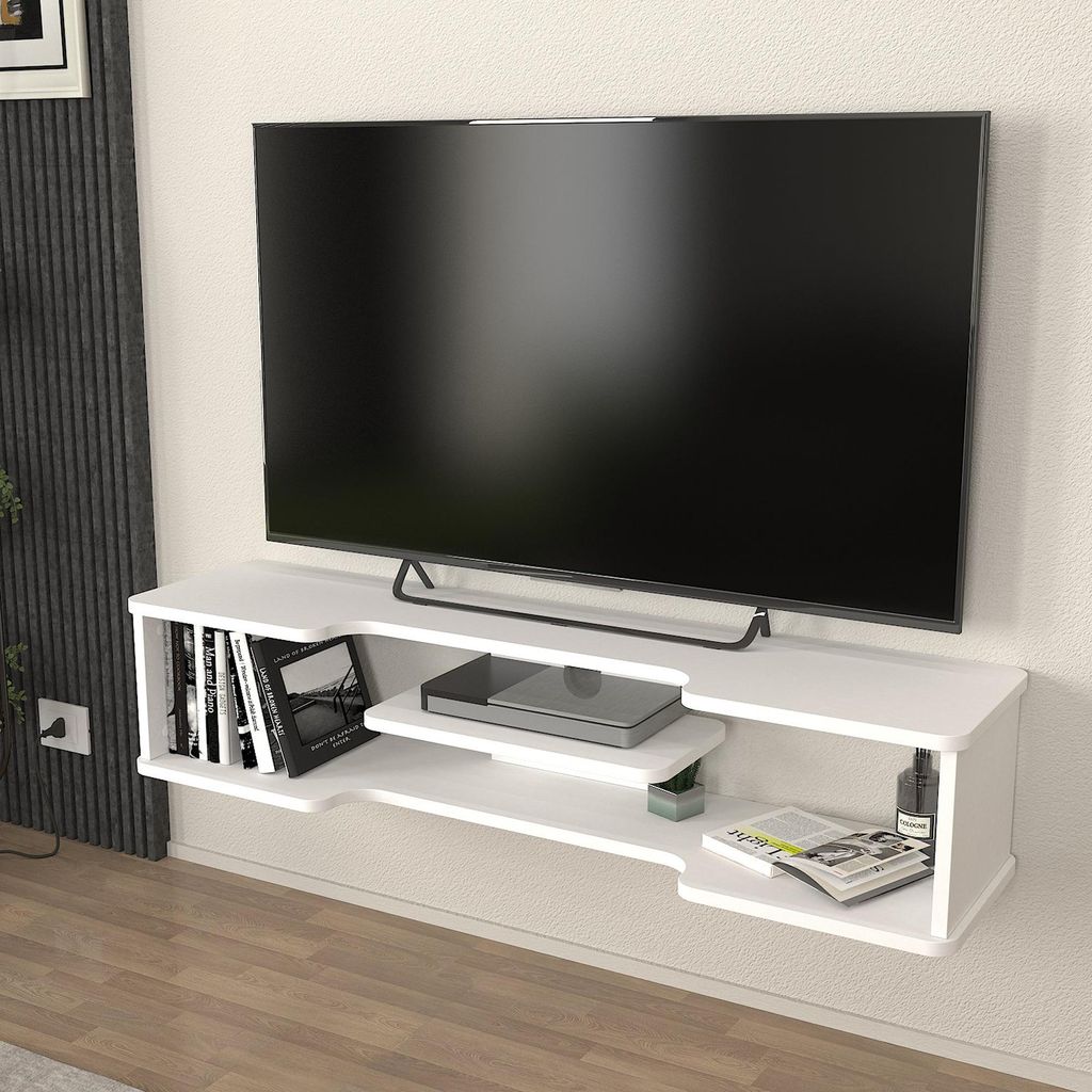 Závěsná TV skříňka 'Yrela' s kabelovými vývody 120 x 30 x Obrázek produktu 