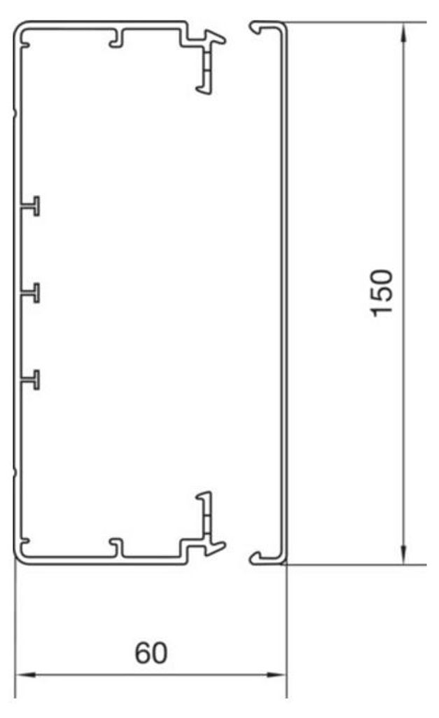 Tehalit Leitungsführungskanal LF 60x150mm vw LF6015009016 2 Produktbild 