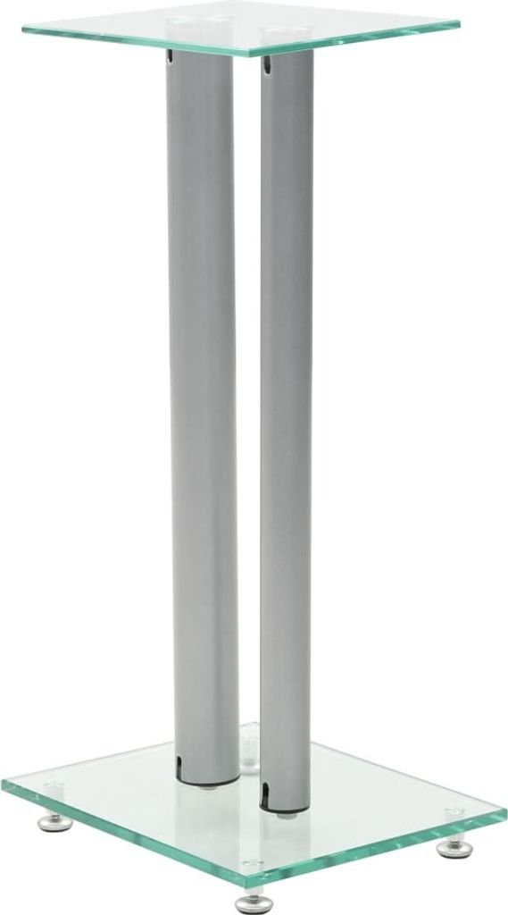 vidaXL Lautsprecherständer Säulen-Design 2 Stk. Hartglas Produktbild 