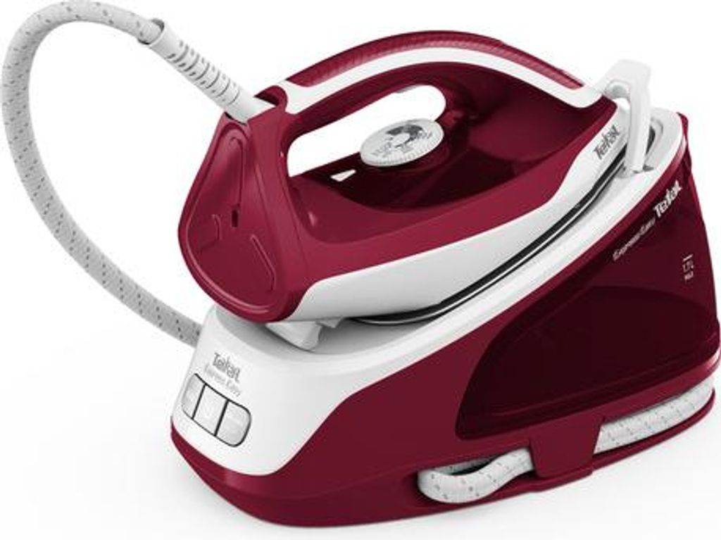 A steam generator iron is shown against a white background.