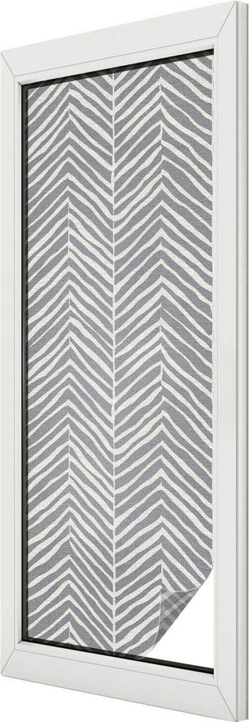 Buntglas Fensterfolie – 146x50 cm – Stained-Glass Design – blickdichte dekorative Sichtschutzfolie – selbstklebend, UV-Schutz – Zickzackm...