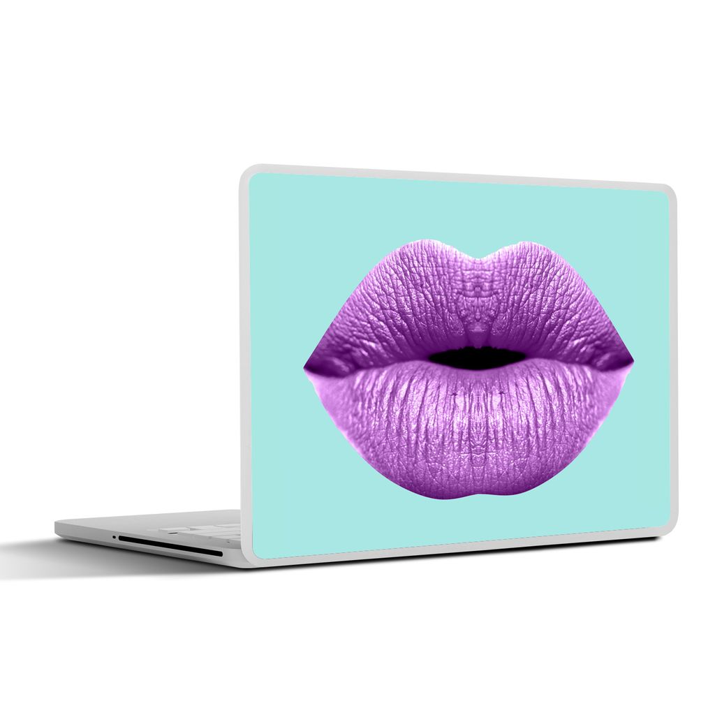 MuchoWow Laptop Aufkleber Sticker Cover Lippen - Pastell - Lila 36.5x27.5 cm - Laptop-Sticker