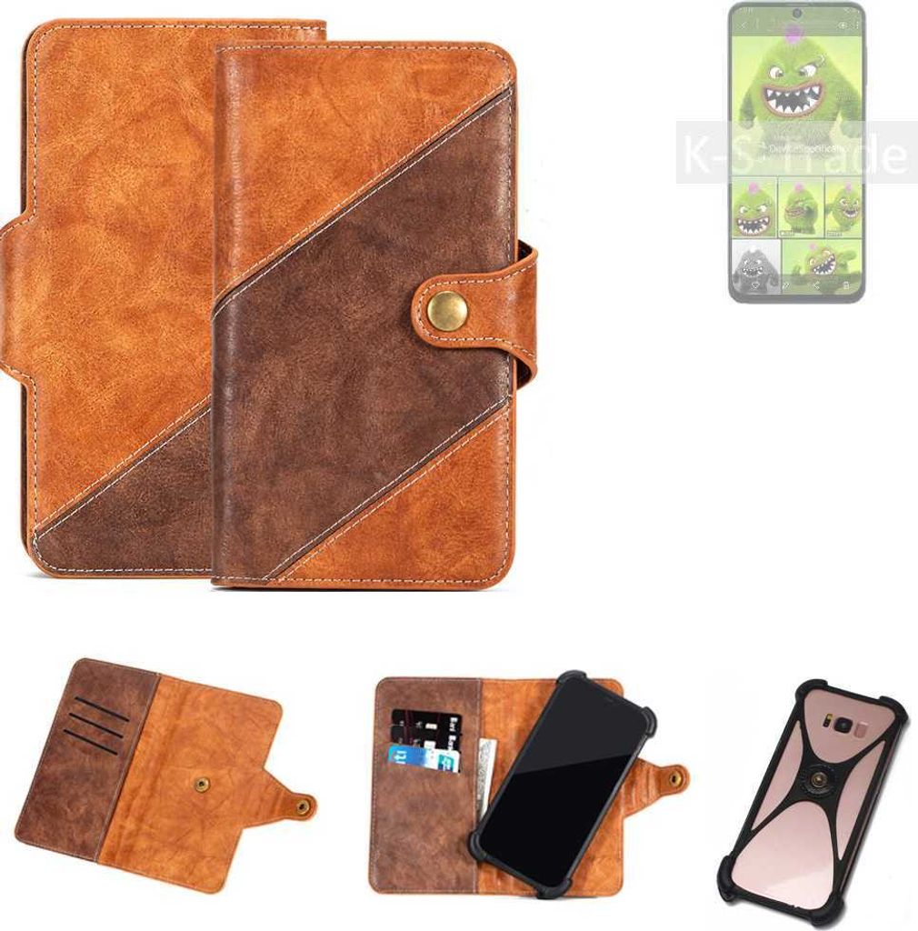 K-S-Trade Handyhülle Schutzhülle Bookstyle Case Wallet-Case kompatibel mit Samsung Galaxy M52 5G Cover Klapphülle Kantenschutz Smartphone