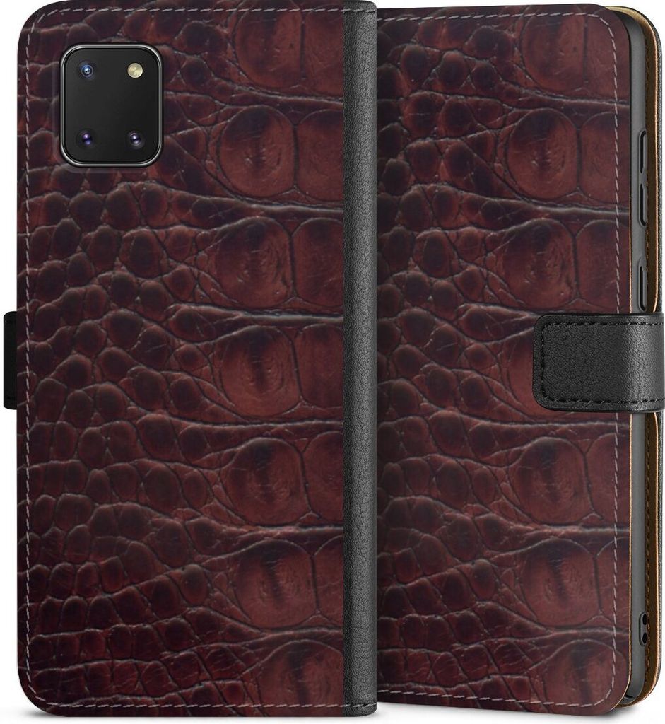 DeinDesign Klapphülle für Samsung Galaxy Note 10 lite Handytasche Lederhülle Tasche Animalprint Krokodil Leder