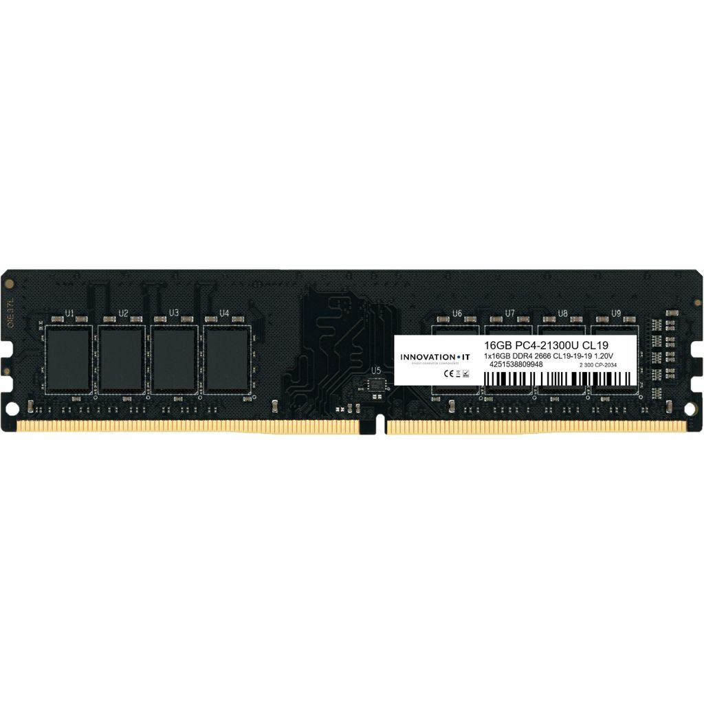 A computer memory module (RAM stick) is shown against a white background.