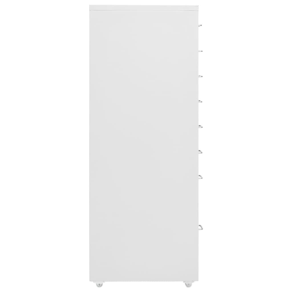 vidaXL Skriňa na dokumenty s kolieskami sivá 28x41x109 cm Obrázok produktu 