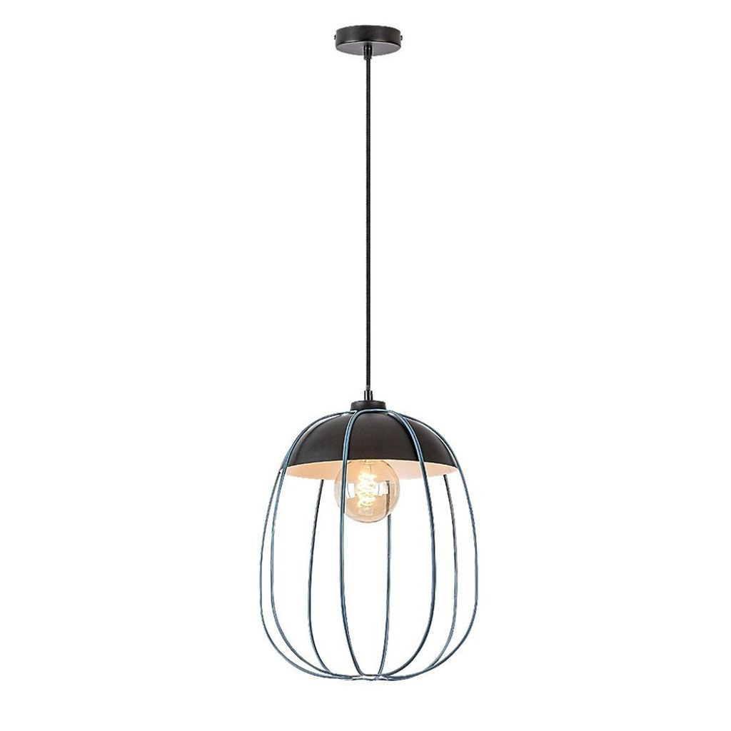 Rabalux 72024 Pendelleuchte 1 Spot Svens, E27, schwarz-blau, rund, Industriell, ø270mm