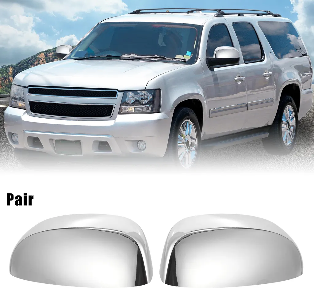 Rénovation rétroviseur chrome pour voiture - Kit de 2 capuchons d'aile neufs